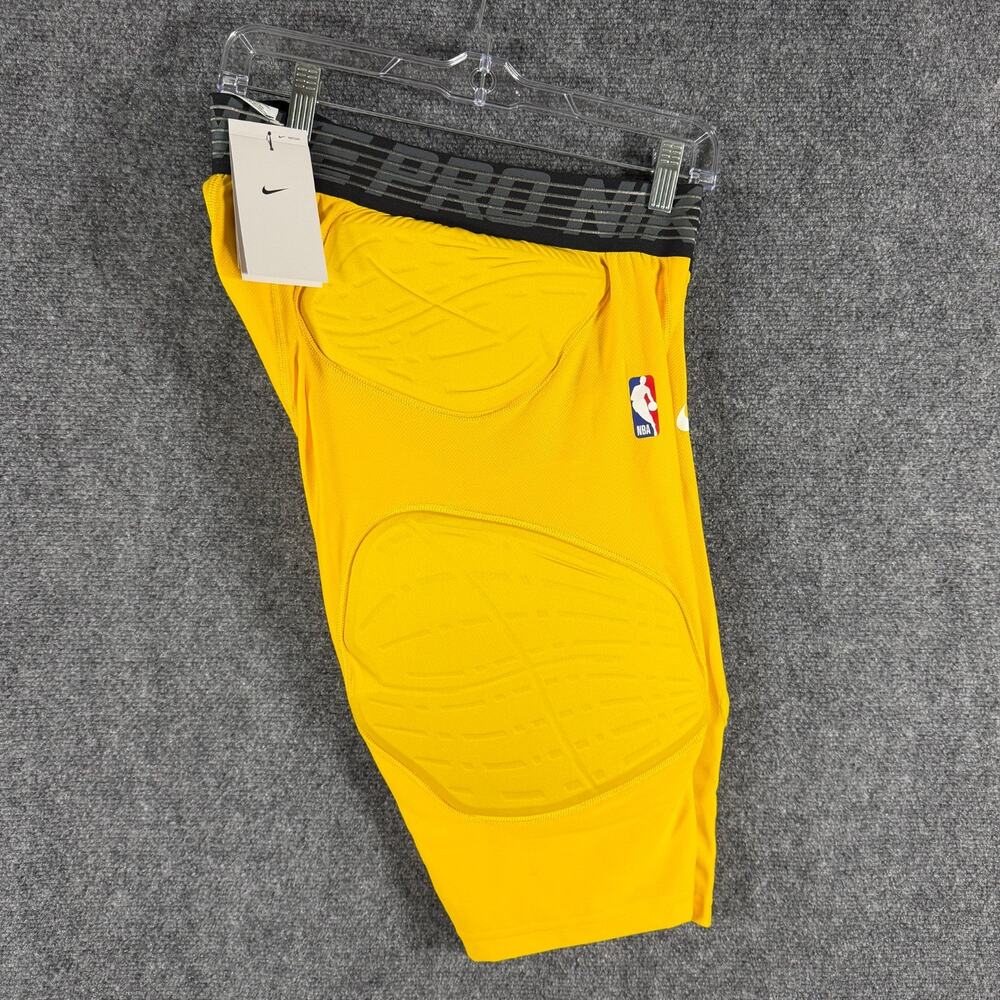 Nike Pro NBA Padded Compression Shorts Mens 2XL Tall Yellow 881966-728 NWT